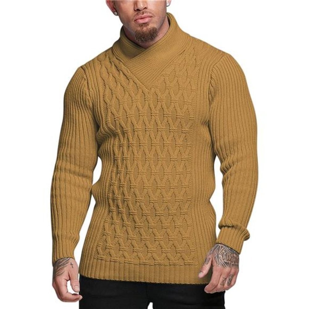 Mens H2804 Pullover Sweaters Lightweight Yellow